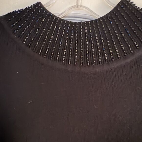 Adrianna Papell Two Piece Wool Knit Black  Skirt And Sweater Quiet Luxury  Posh - Picture 3 of 16